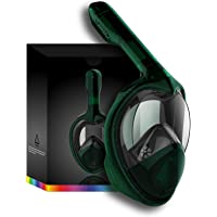 Tooklanet Mascarilla Completa del Snorkel de la Cara- del HD y 180 º fácil-a-respiran la máscara panorámica del Snorkel…